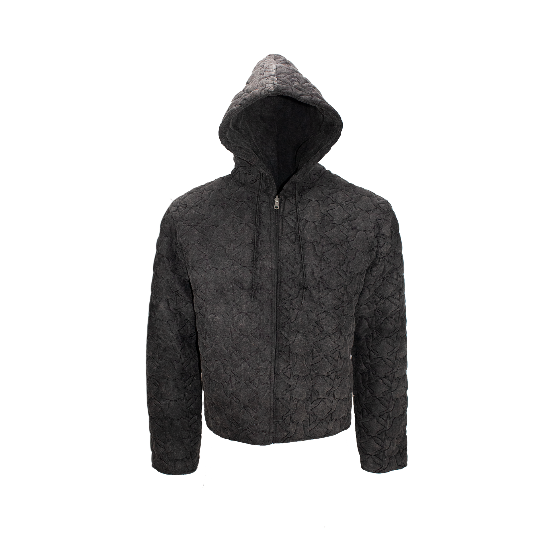 3D MONOGRAM HEAVY WEIGHT ZIP-UP HOODIE