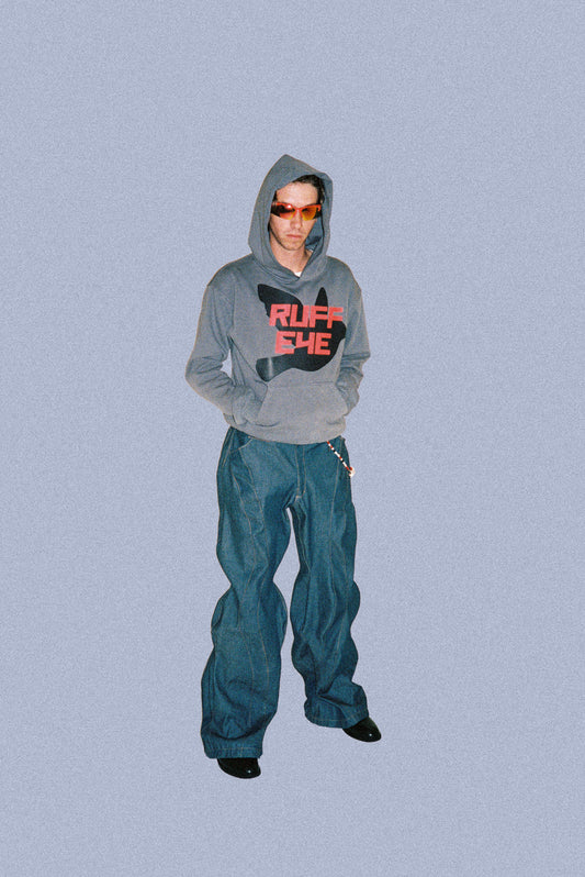 THERUFFEYE DOVE HOODIE IN CHARCOAL