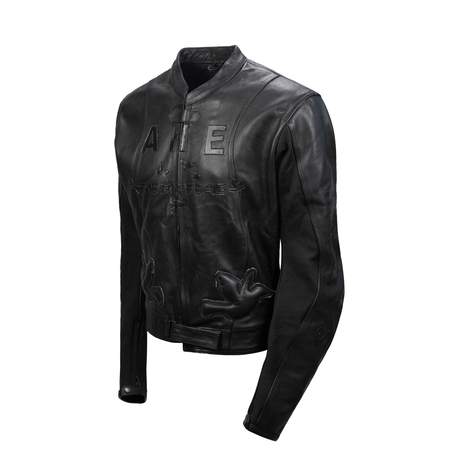 LADERA  HEIGHTS LEATHER BIKER JACKET IN BLACK