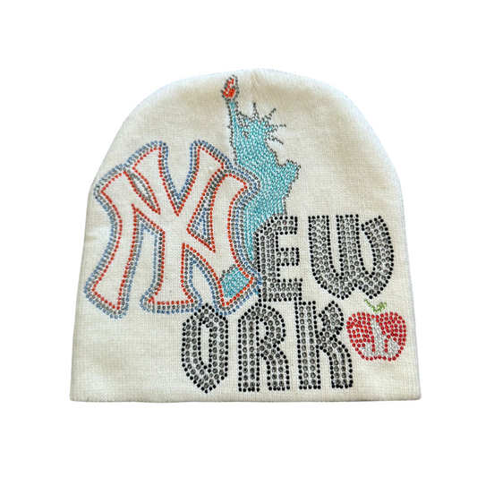 NY Rhinestone Beanie