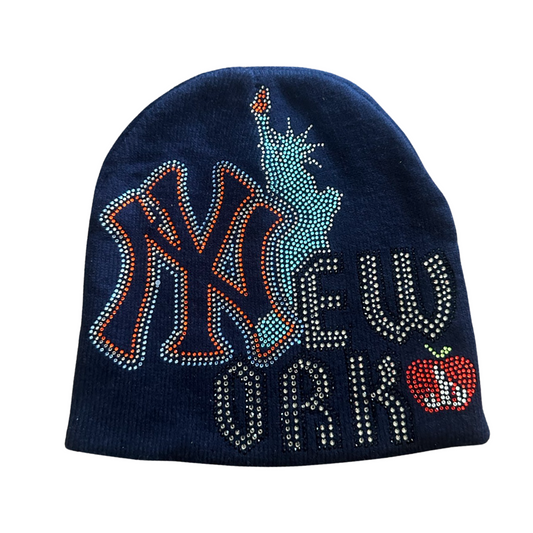 NY Rhinestone Beanie
