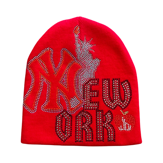 NY Rhinestone Beanie