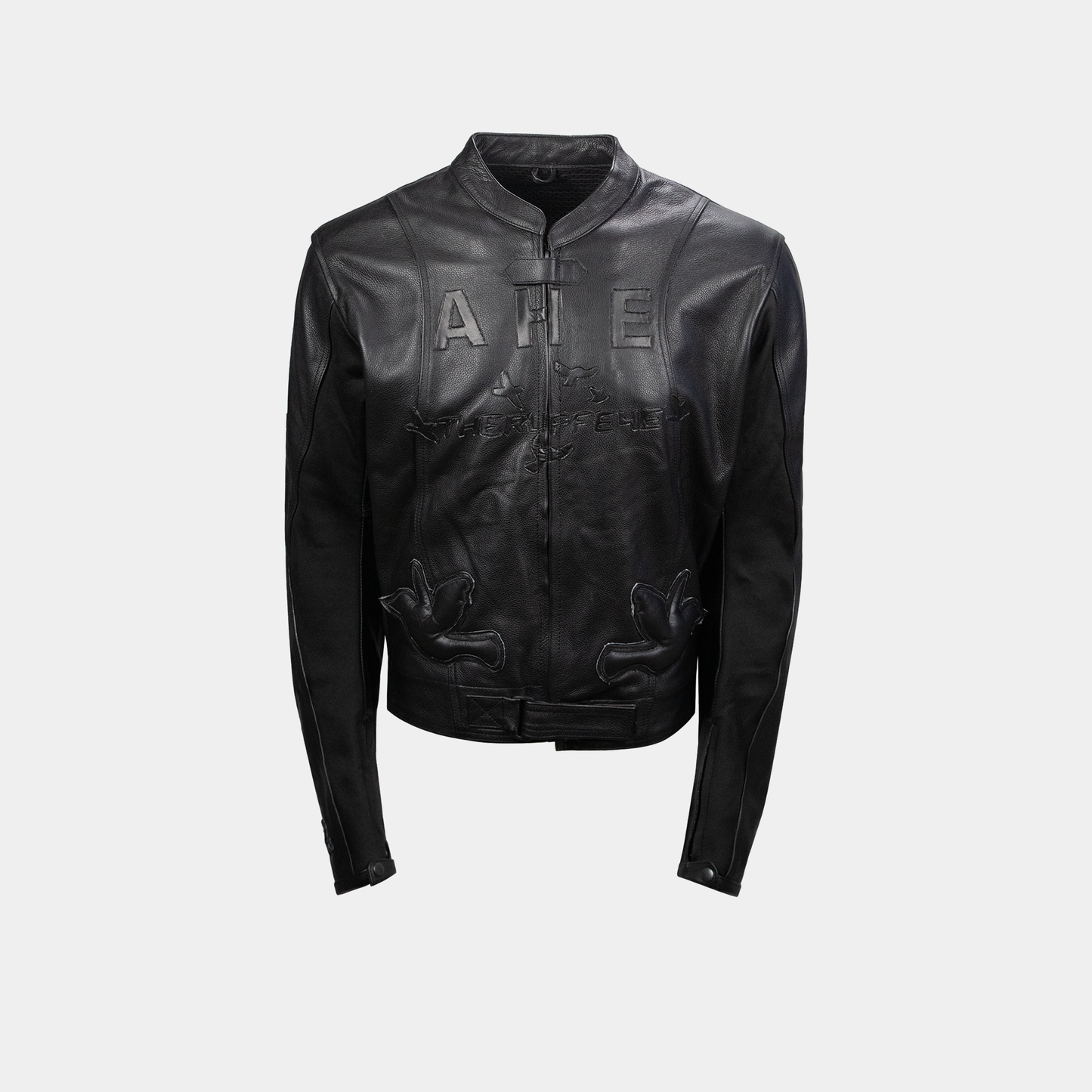 LADERA  HEIGHTS LEATHER BIKER JACKET IN BLACK