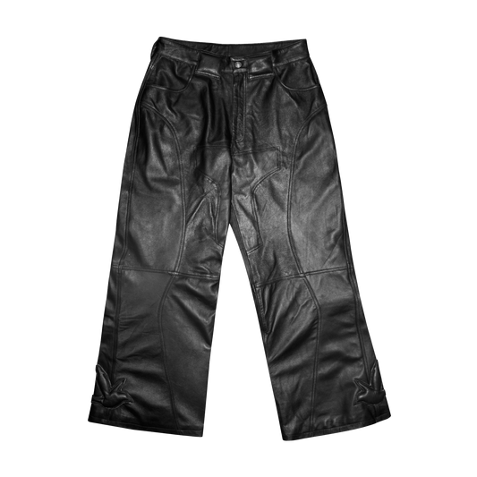 LEATHER  PANTS IN BLACK