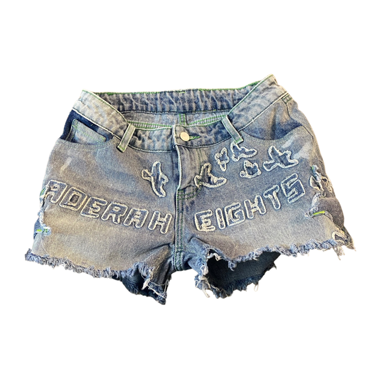 LH 3D Birds Denim Short Shorts